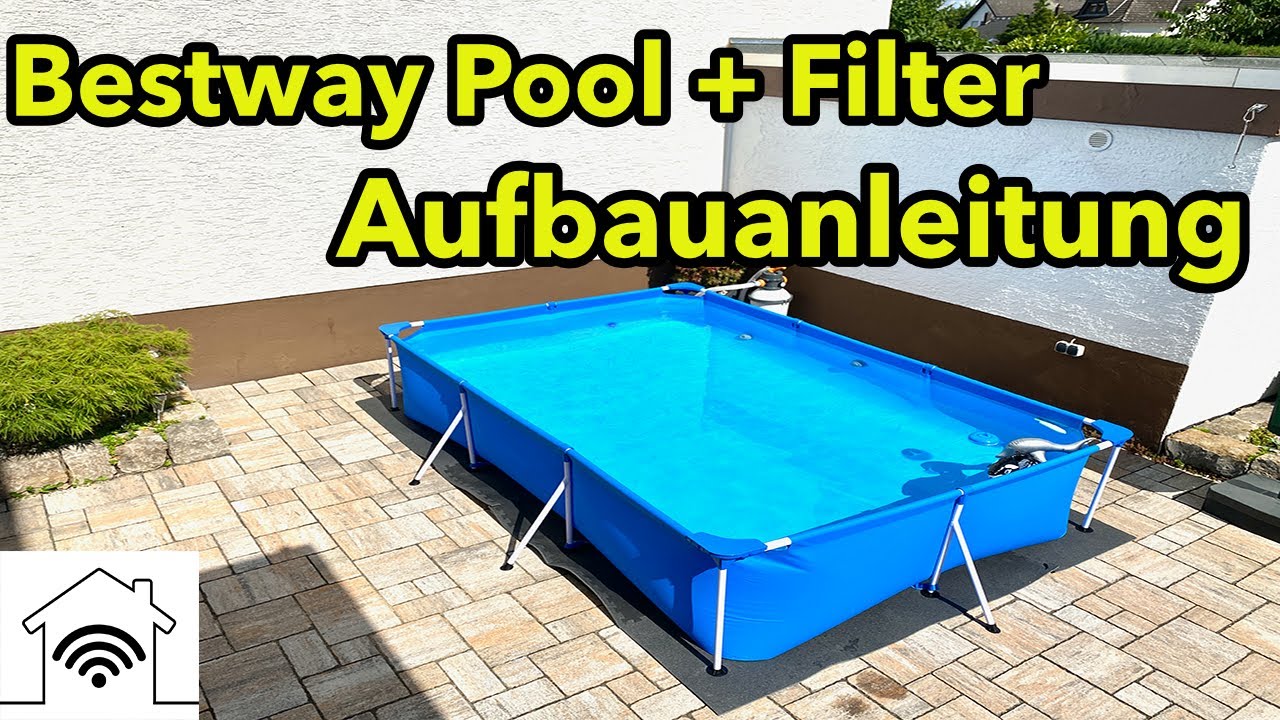 Aufbau Anleitung Bestway Pool 300 x 200 cm und Anschluss Sandfilteranlage -  YouTube