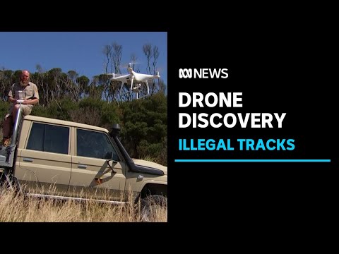 Drone picks up new illegal 4WD and bike tracks over Tasmanian Aboriginal sites | ABC News