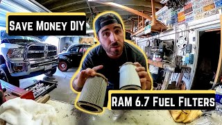 WATCH THIS FIRST! || How To Change BOTH Fuel Filters RAM 6.7 Cummins || RV Living