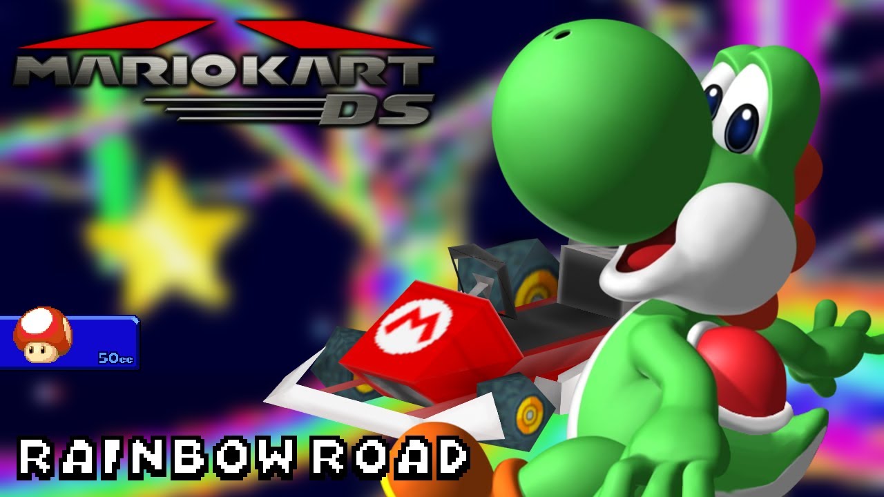 Mario Kart DS - 50cc - Yoshi - Standard MR - Rainbow Road | Ep. 3504