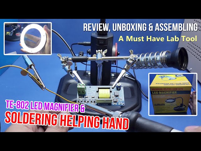 Soldering Iron Third Helping Hand Magnifying Glass Workstation Light PCB Clamp Magnifier - China