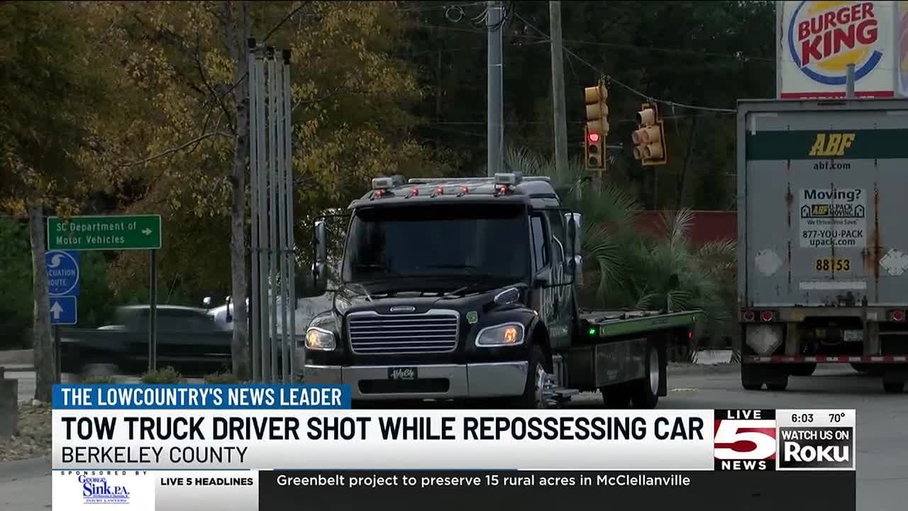 VIDEO: Tow truck driver shot while trying to repossess car, Berkeley Co ...