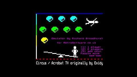 Circus / AcrobatTV (originally by Exidy) for the BBC Micro with voice over