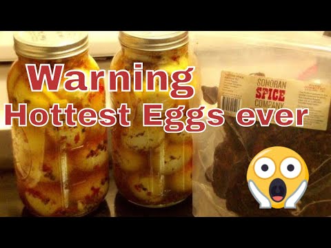 Best HOT Pickled Eggs EVER with the Carolina Reaper