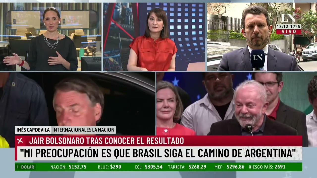 Bolsonaro tras conocer el resultado: “Mi preocupación es que Brasil siga el camino de la Argentina”