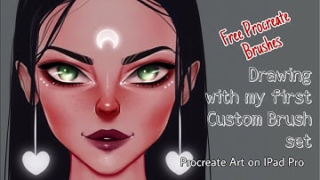 Procreate art on iPad Pro time lapse video - Using symmetry tool and drawing with my custom brushes