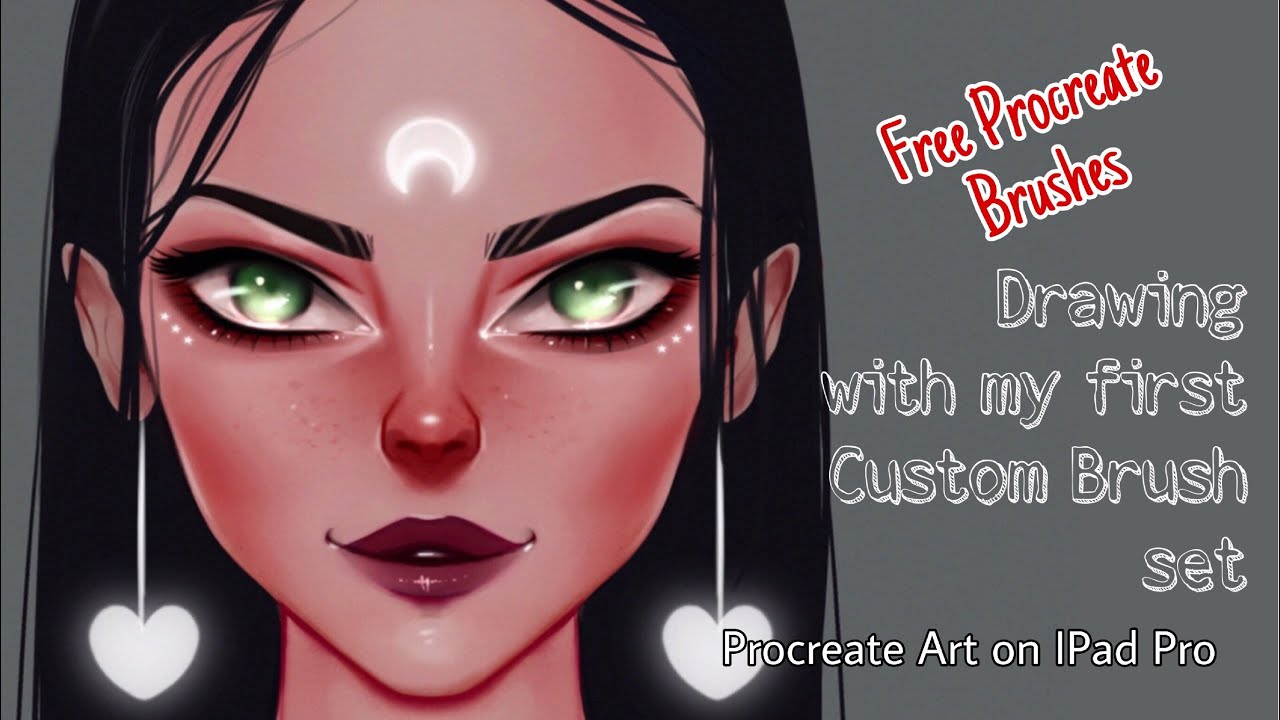 Procreate art on iPad Pro time lapse video Using symmetry tool and