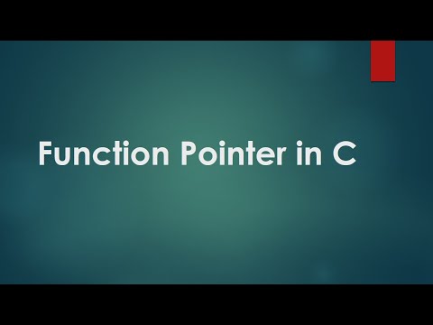 Function Pointers in C programming Language