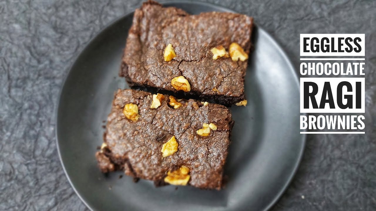 Eggless Ragi Brownies Millet Brownie Healthy Chocolate Brownie