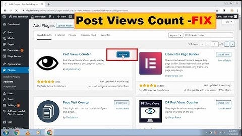 How To View Post View In Your Wordpress | Post Views Count In Wordpress  - 2019 Latest
