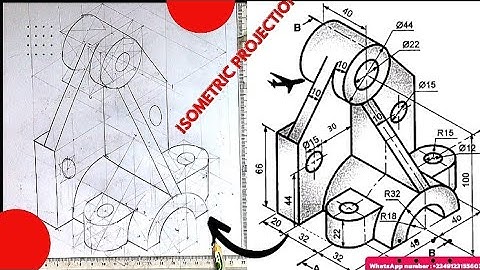 MACHINE PART Isometric Projection (ENGINEERING DRAWING)#wiselinkacademy  (WELL EXPLAINED).#machine