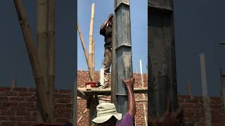 removing column formwork..