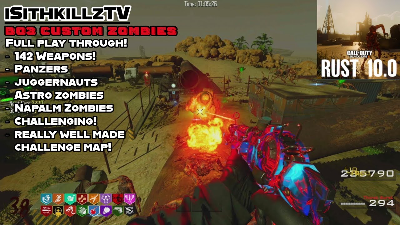 Bo3 Rust Map Rust V10 Gun Game is actually insane! Fast paced boss mosh pit ...