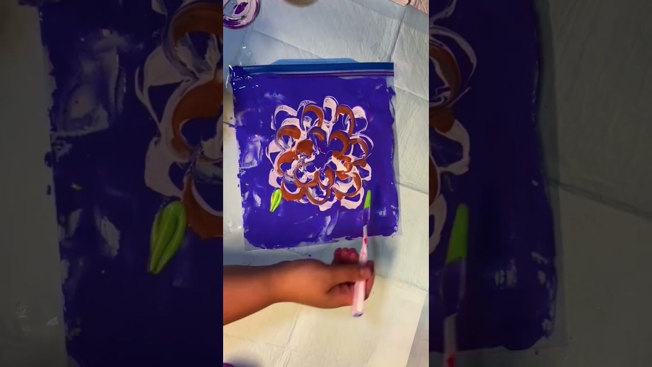 Easy Fluid Art Flower Technique 