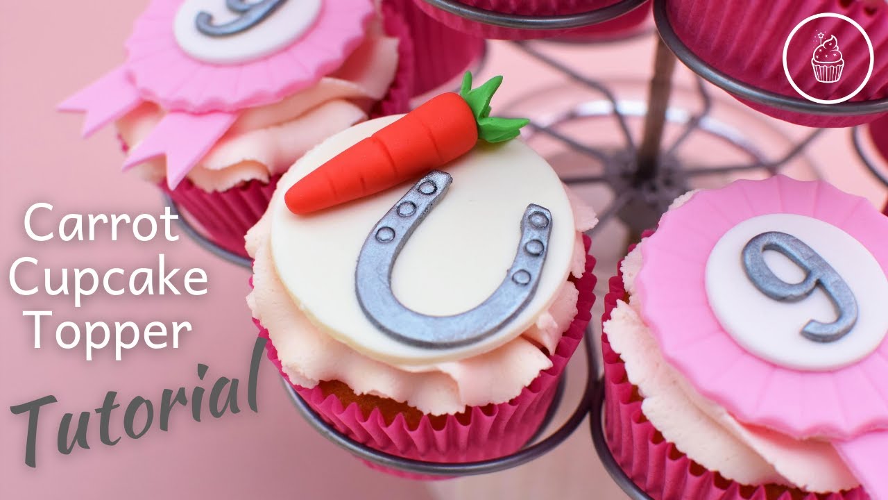 How To Make A Fondant Carrot Cupcake Topper Carrot Cake Topper Tutorial YouTube