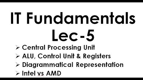CPU, ALU, CU, Registers, Intel and AMD | IT Fundamentals Lec-5 | CompTIA ITF+ | ICT | Comp Sc