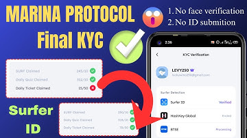 The final step of KYC: MARINA surfer ID || how to pass kyc || marina daily ticket solution