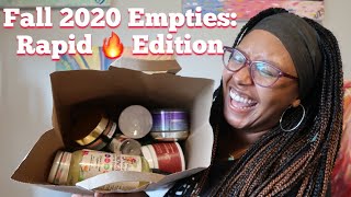 Fall 2020 Empties: Rapid Fire Edition