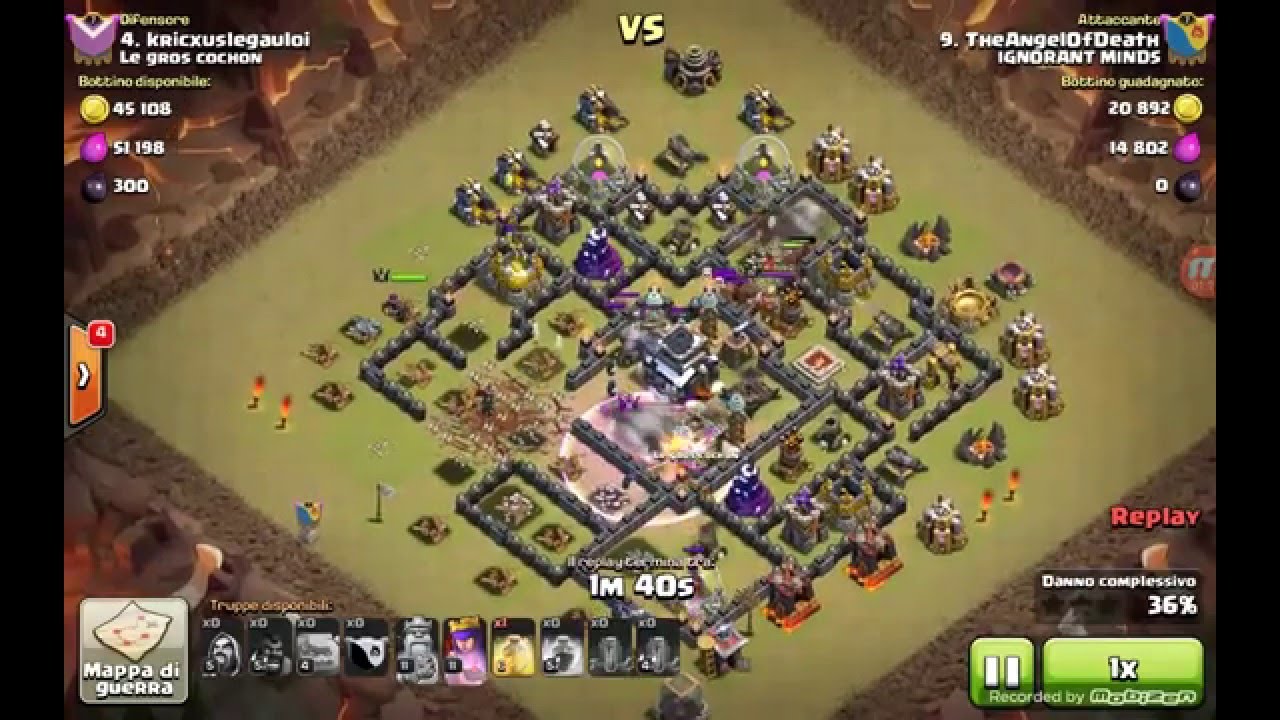 Clash of Clans IGNORANT MINDS-TH9 GoHoWi - The Angel Of Death