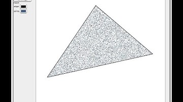 Sampling points uniformly from an arbitrary simplex: 2d demo