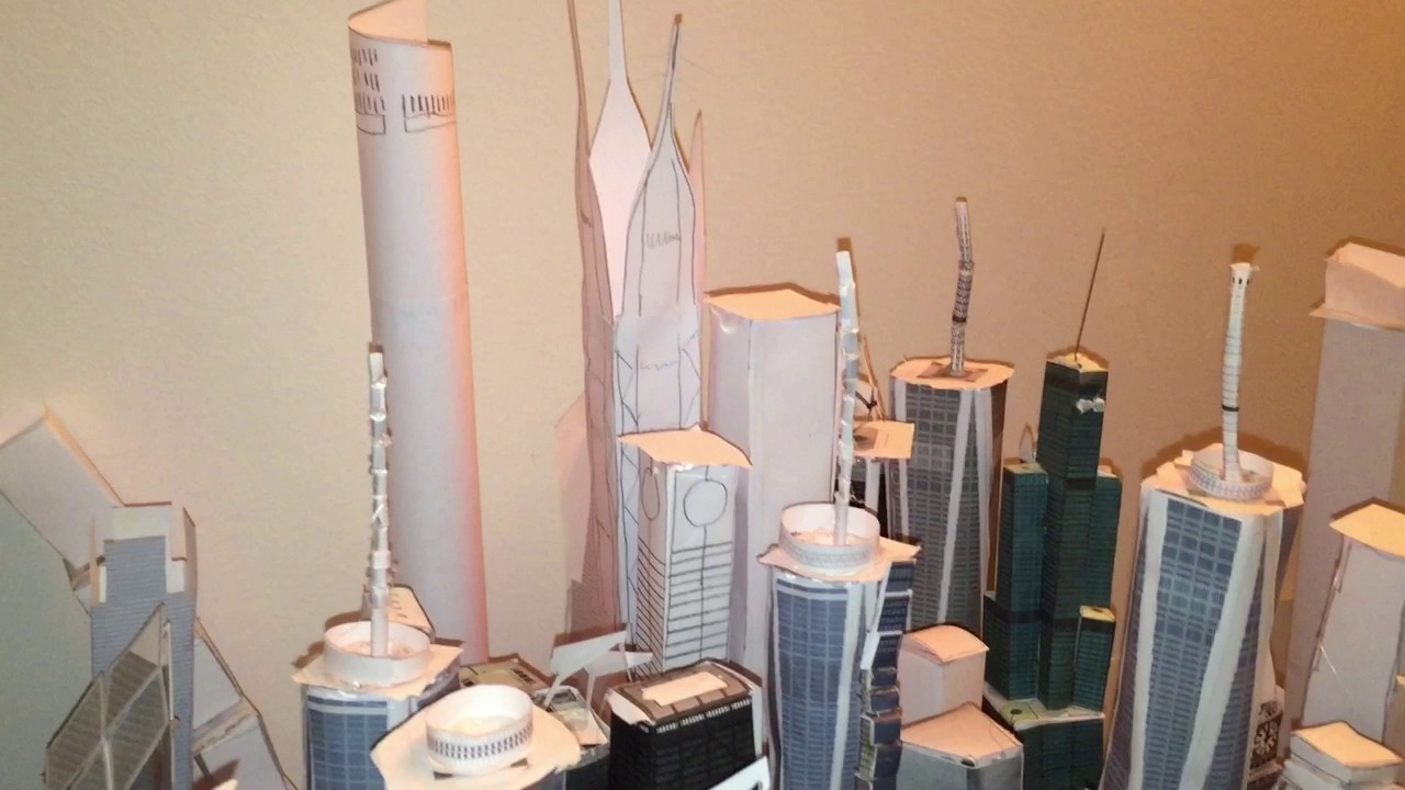 SKYSCRAPER PAPER MODEL - YouTube