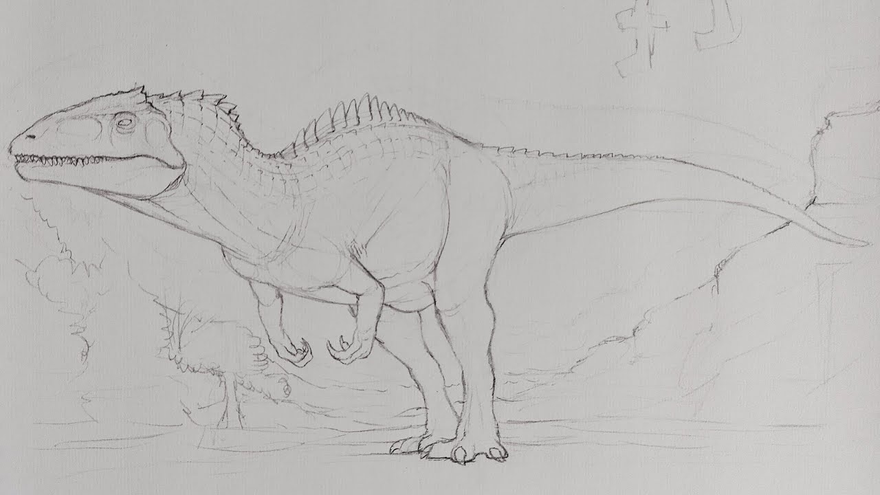 | Dibujando Al Giganotosaurus De Jurassic World Dominion | - YouTube