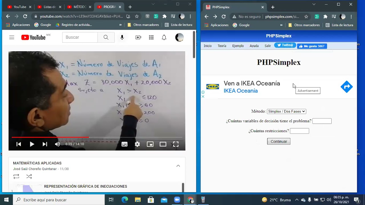Programaci n lineal software online php simplex youtube