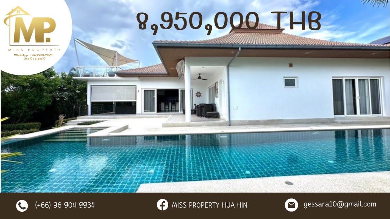 [ EP82 ]🏝️✨Beautiful Hua Hin Pool Villa with Mountain View. Selling Price 8.95 Reduced from 9.85 MB💥