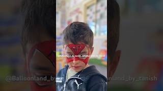 Easy Spiderman Face painting for boys🕸️                #spiderman#easyfacepaint #facepaintingideas