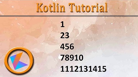 #67 Kotlin Tutorial | 4. For loop Patterns Program