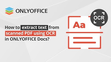 How to extract text from scanned PDF using OCR in ONLYOFFICE Docs