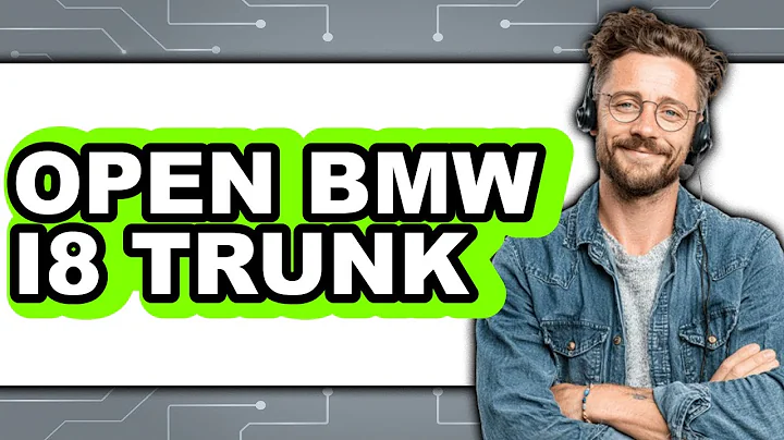 How To Open BMW I8 Trunk (Only Way)