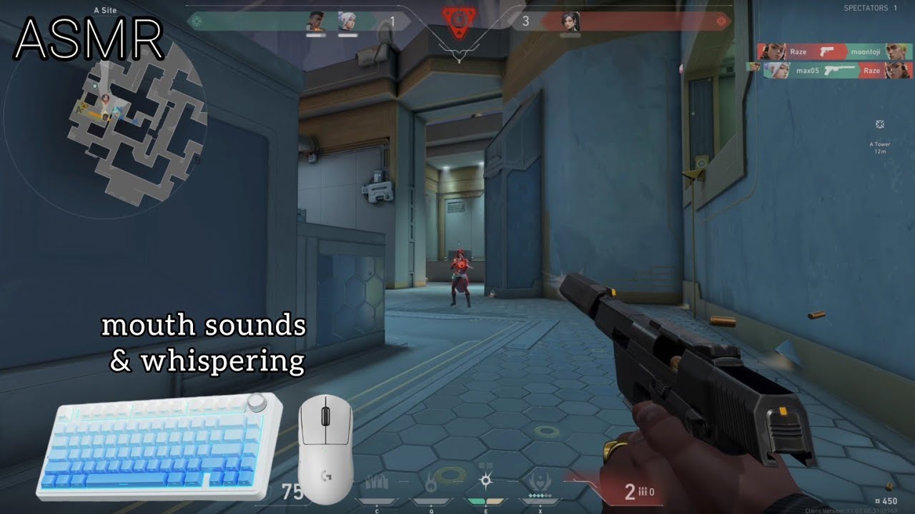 [ASMR Valorant] improving at the game!! ♡ keyboard & mouth sounds