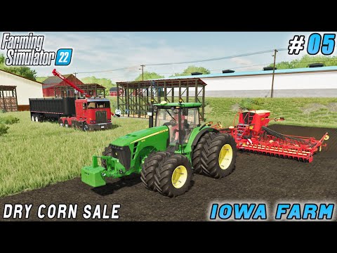 Sowing wheat, milling corn, fertilizing with slurry | Iowa Plains View | FS 22 | Timelapse #05