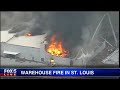 5-alarm fire warehouse fire in St. Louis, Missouri