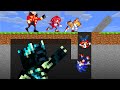 Mario, Sonic, Tails, Knuckles VS Minecraft: The Warden Underground - Minecraft Animation