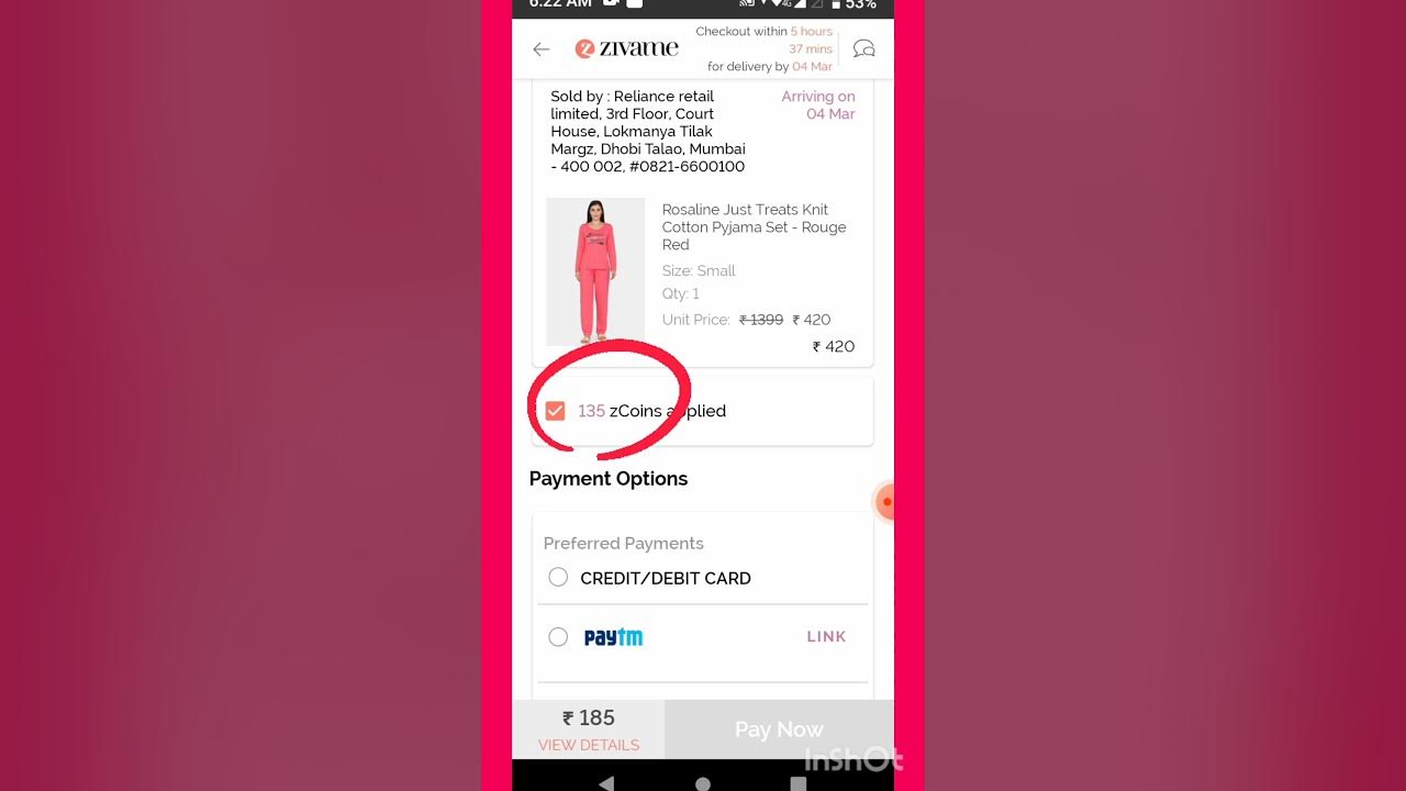 How To Convert Zcoins Into Cash In Zivame How to use zivame zcoins with coupon||zivame free products 🤯#zivamesale