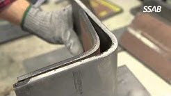 How to compensate for springback when bending high strength steel.