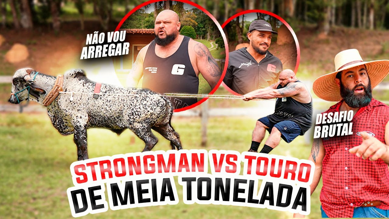 CABO DE GUERRA INSANO STRONGMAN VS TOURO NO CABO DE GUERRA COM XUCRÃO E CAVALO