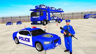 Grand Police Vehicles Transport Truck _ Trò Chơi xe Tải Vận Chuyển xe Cảnh Sát _ android gameplay screenshot 1