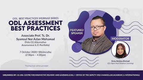 WEBINAR SERIES: ODL Assessment best Practices