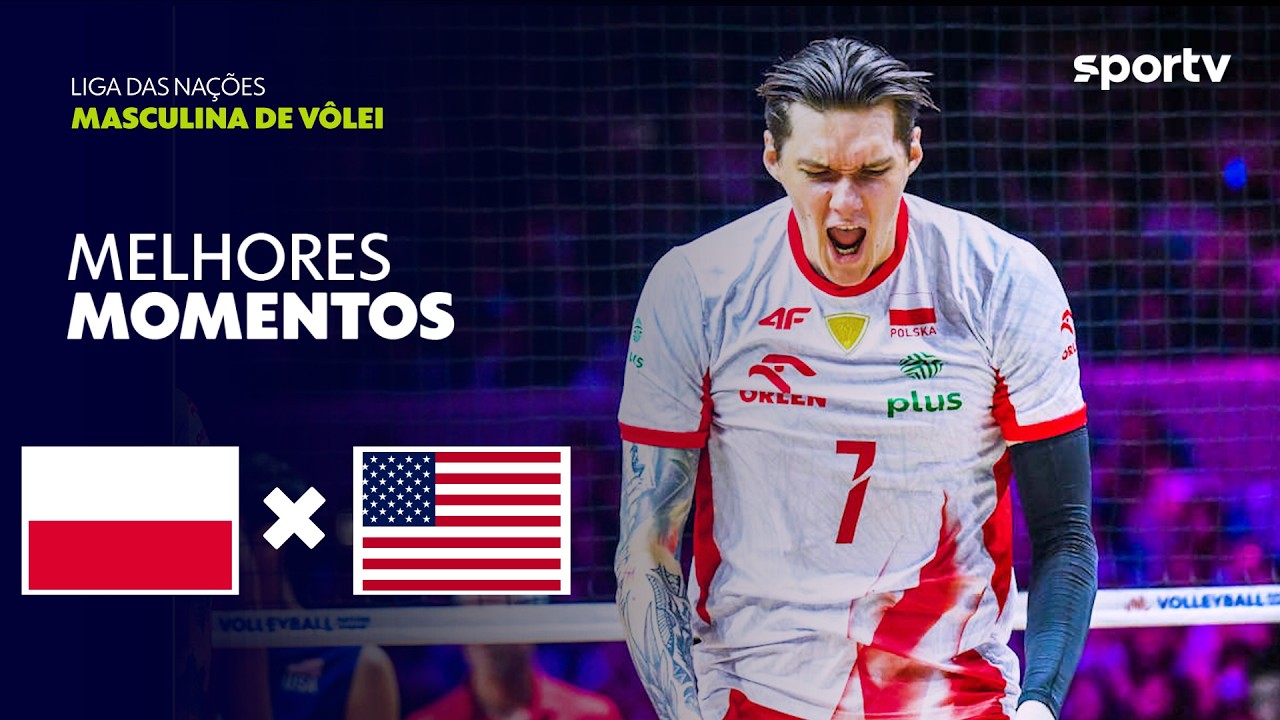 POLÔNIA 3 X 2 EUA | MELHORES MOMENTOS | FINAL LIGA DAS NAÇÕES MASCULINA DE VÔLEI 2026 | sportv