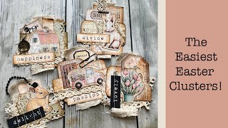 The BEST Way to Mass Make Junk Journaling Clusters Craft Along w Pink Monarch Prints Easter Ephemera
