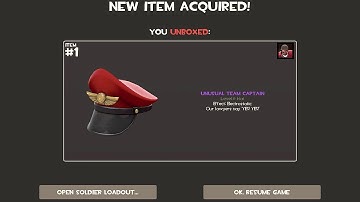 Heans first Unusual - Team Captain Uncrated!