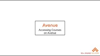Accessing Courses on Avenue 4 5 Video Tutorial