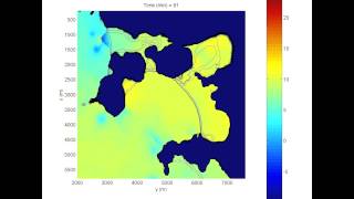 2004 Boussinesq Simulation Jantang Indonesia showing ocean surface elevation