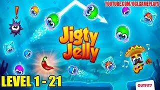 Jigty Jelly By Outfit7 - Level 1-21 Gameplay Walkthrough (Android iOS) screenshot 1