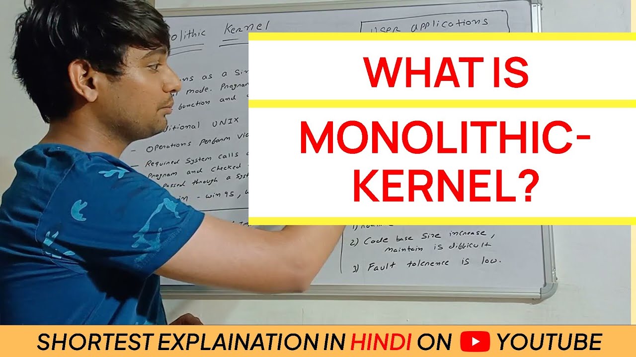 Monolithic Kernel | In Hindi | OS | #5MinutesProgramming - YouTube