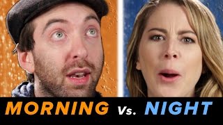 Morning Vs. Night Showers • Debatable