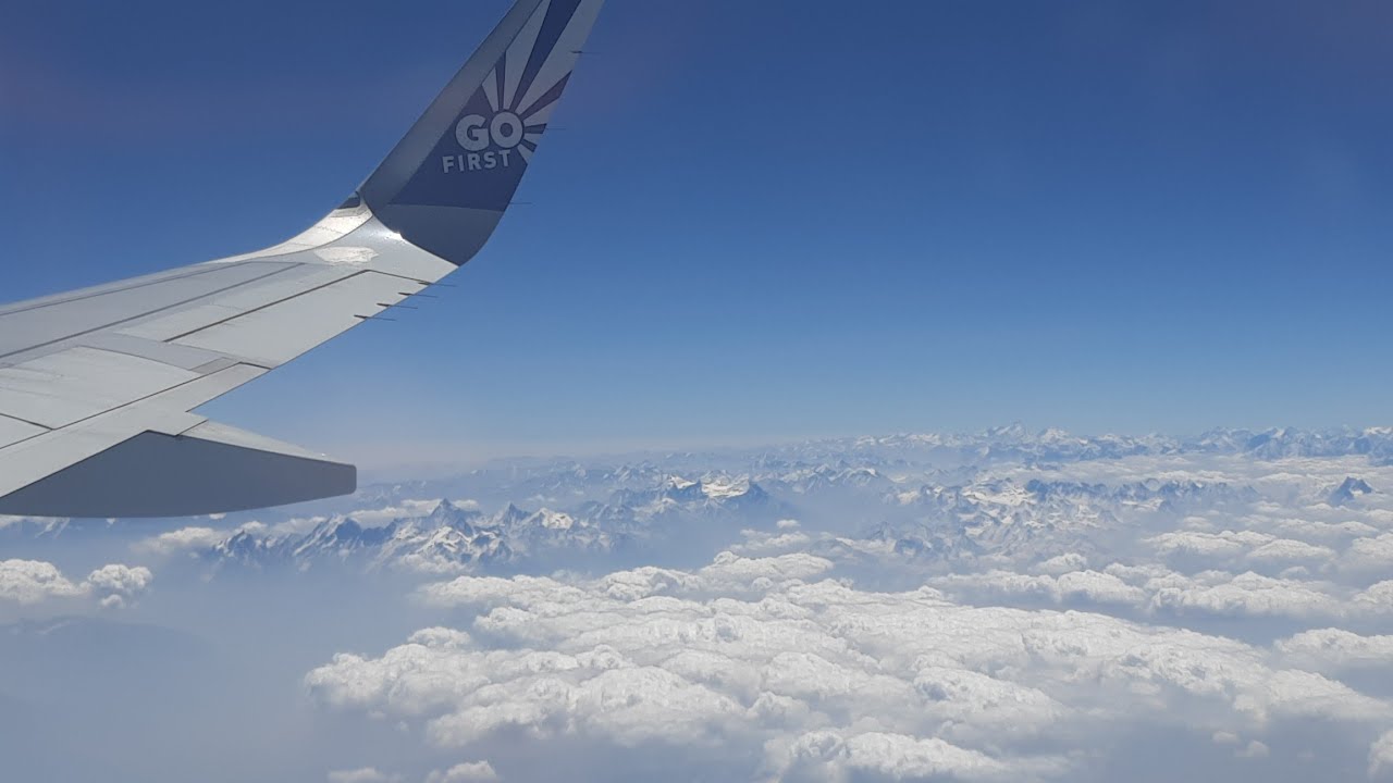 Flying above Himalayas and landing at Leh Airport | June 2022